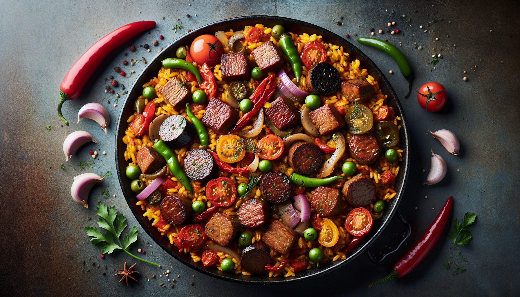 paella di carne